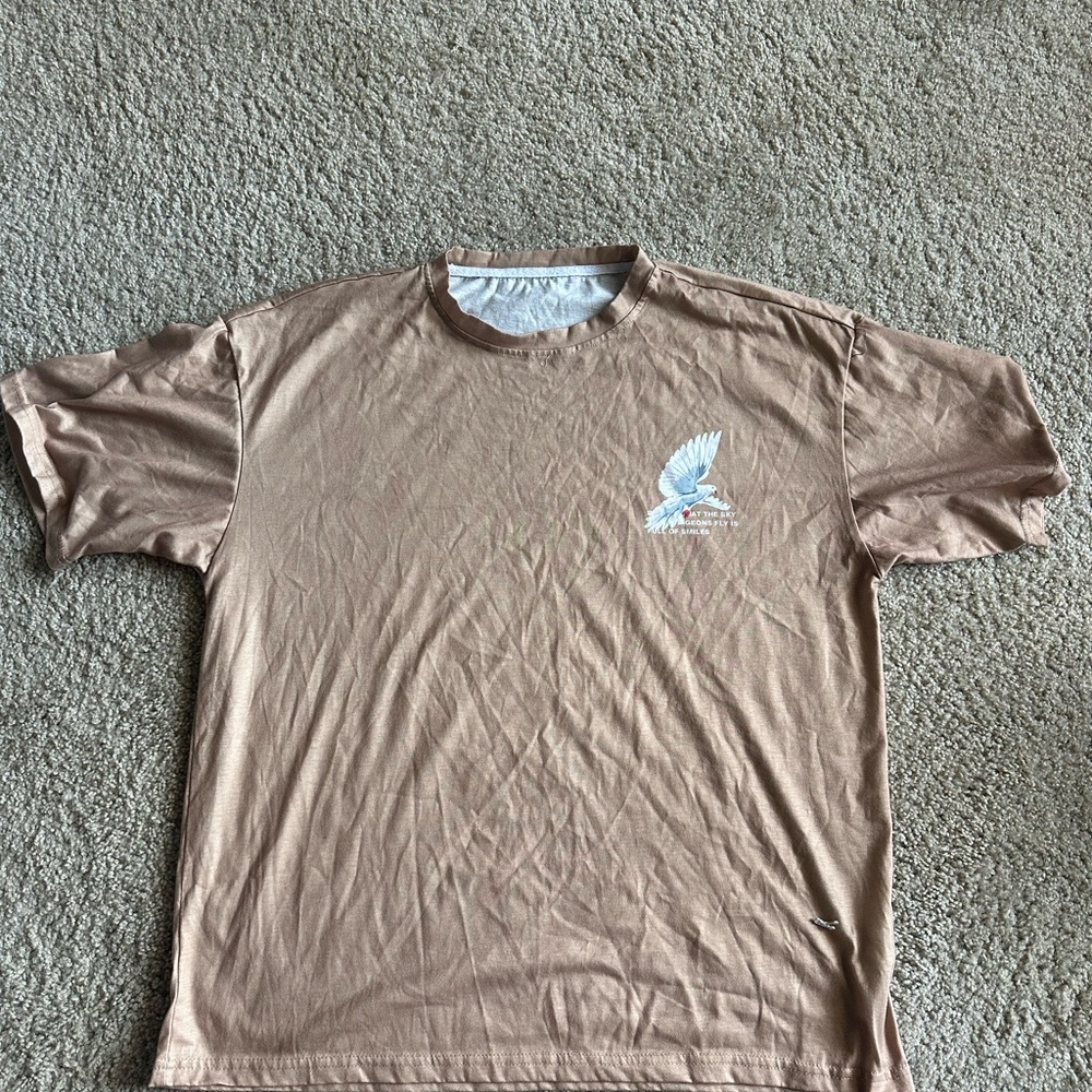 Men's Tan Graphic T-Shirt